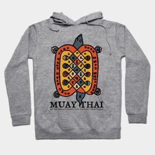 Vintage Tattoo Sak Yant Muay Thai Turtle Hoodie